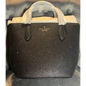Kate Spade Black Glitter Tinsel Satchel